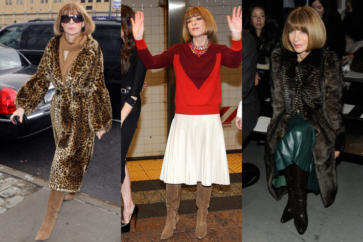 Anna Wintour, out and about this week.