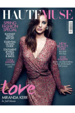Miranda Kerr for <em>HauteMuse</em>.