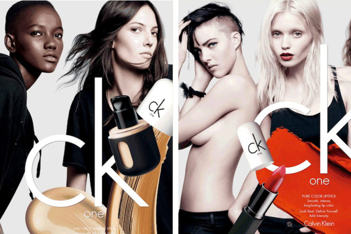 Ruby Aldridge and Abbey Lee Kershaw for CK One cosmetics.