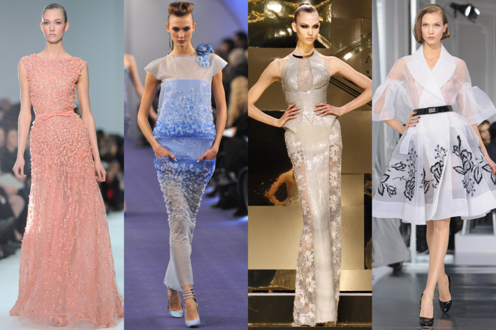 Karlie Kloss, everywhere at the spring 2012 couture shows in January.