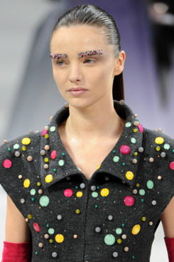 Miranda Kerr in Chanel's fall 2012 runway show.