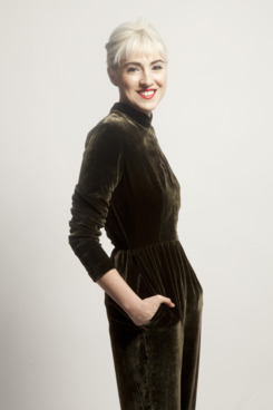 Idil Tabanca, wearing Suzanne Rae.