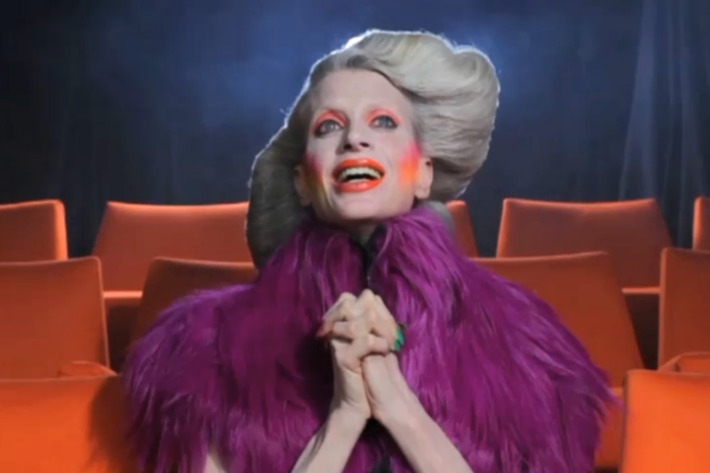 Kristen McMenamy for M.A.C’s new Reel Sexy makeup collection.