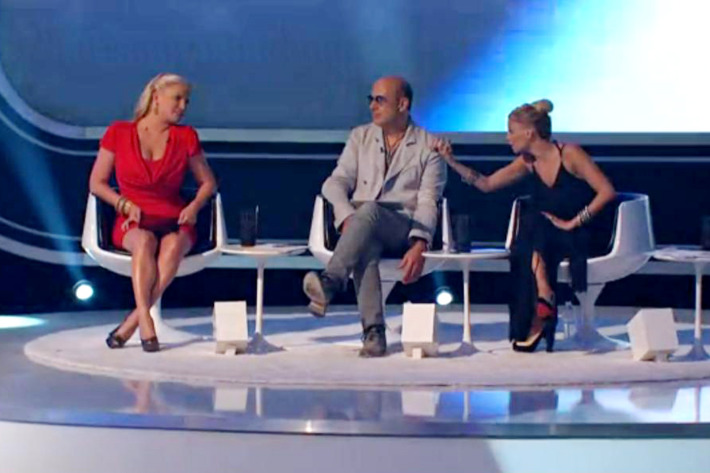 Nicole Richie tells her fellow mentors one contestant's pants looked like they were grabbing their models' vaginas. Inappropriate behavior on both counts, really.