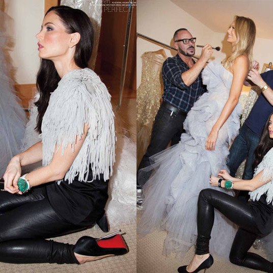 Stacy Keibler and Georgina Chapman, shot for Style.com/Print by Roxanne Lowit.