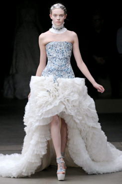 A lacy look from the fall 2011 McQueen collection.