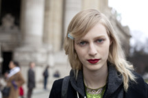 PARIS, FRANCE - MARCH 03: Model Julia Nobis at Paris Fashion Week Autumn/Winter 2012 womenswear shows on March 3, 2012 in Paris, France. (Photo by Kirstin Sinclair/Getty Images)