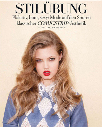 Lindsey Wixson for German <em>Vogue</em>.