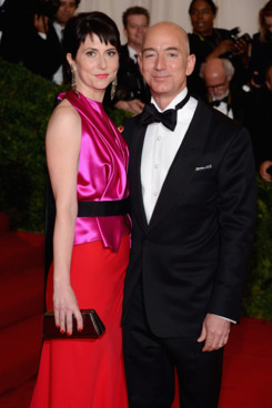 Mackenzie Bezos, Jeff Bezos, and the pocket square.
