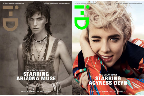 Arizona Muse and Agyness Deyn for <em>i-D</em>.