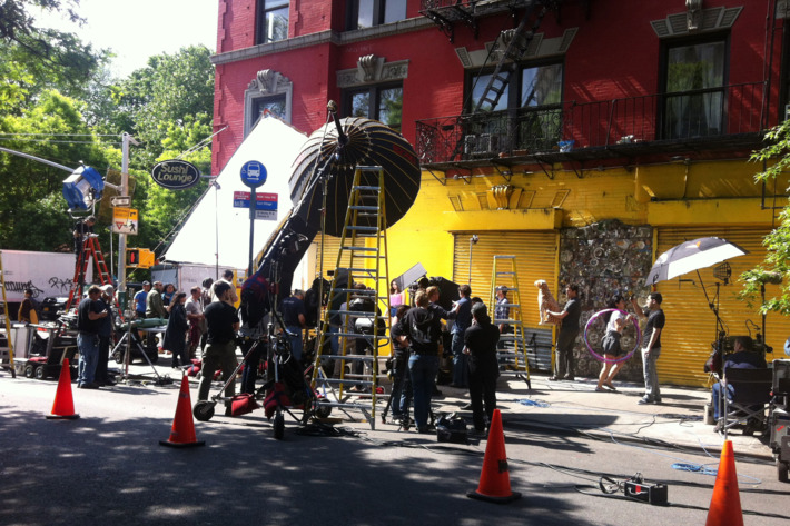 Charlotte Kemp Muhl is in the pink shirt.