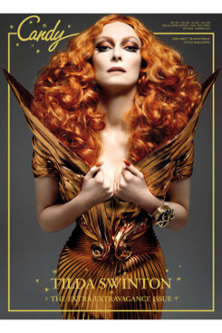 Tilda Swinton, shot by Xevi Muntane for <em>Candy</em> magazine.
