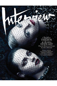 Charlize Theron and Kristen Stewart on the cover of <em>Interview.</em>