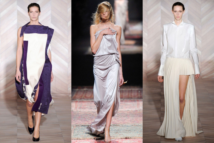 Looks from Maison Martin Margiela's fall and spring 2012 collections.
