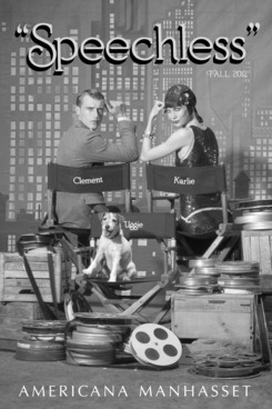Karlie Kloss, Clément Chabernaud, and Uggie the Dog for Americana Manhasset.