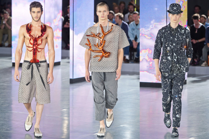 Looks from the spring 2013 John Galliano collection.