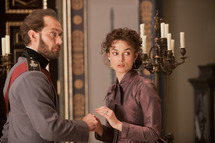 Jude Law (L) stars as Alexei Karenin and Keira Knightley (R) stars as Anna in Joe Wright’s ANNA KARENINA, a Focus Features release.