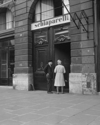 The building circa 1950. Now, just imagine Sharon Stone and a blue couch!