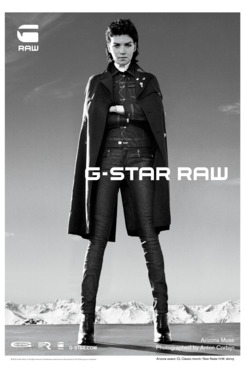 Arizona Muse for G-Star, shot by Anton Corbijn.