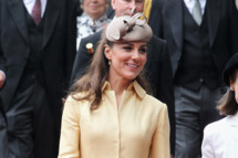 Catherine, Duchess of Cambridge leaves St Giles Cathederal after the Thistle Ceremony on July 5, 2012 in Edinburgh, Scotland. Prince William, Duke of Cambridge will today be installed into the historic Order of the Thistle in a ceremony in Edinburgh attended by the Queen and the Duke of Edinburgh.