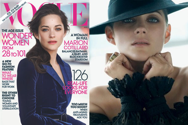 Marion Cotillard, shot for <em>Vogue</em> by Peter Lindbergh.