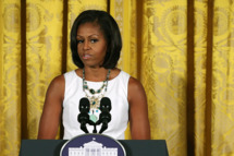 First lady Michelle Obama speaks during a luncheon in the East Room of the White House, on July 13, 2012 in Washington, DC. The luncheon was held to honor the Smithsonian's Cooper Hewitt National Design Award winners.