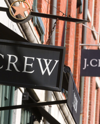 J. Crew Group Inc. signage is displayed outside of a retail store in New York, U.S., on Tuesday, March 1, 2011.