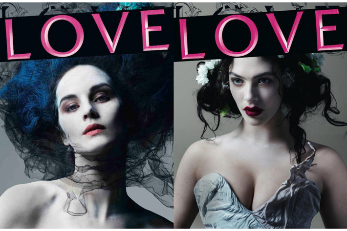 Michelle Dockery and Jessica Brown Findlay for <em>Love</em>.