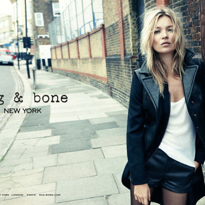 Kate Moss for rag & bone.
