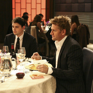 It's hard to look hunky when you're sitting next to Curtis Stone.