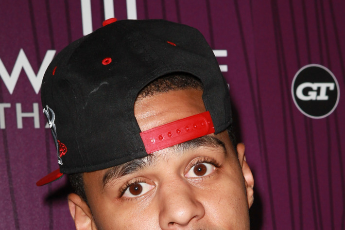 LOS ANGELES, CA - AUGUST 28: Rapper J. Cole attends Cash Money Records' Lil Wayne album release party for "Tha Carter IV" at Boulevard3 on August 28, 2011 in Los Angeles, California. (Photo by David Livingston/Getty Images)