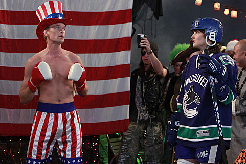 "The Slutty Pumpkin Returns" -- Barney (Neil Patrick Harris), Robin (Cobie Smulders) and the gang celebrate Halloween, on HOW I MET YOUR MOTHER, Monday, Oct. 31 (8:00-8:300 PM, ET/PT) on the CBS Television Network. Photo: Monty Brinton/CBS ??? 2011 CBS Broadcasting, Inc. All Rights Reserved.