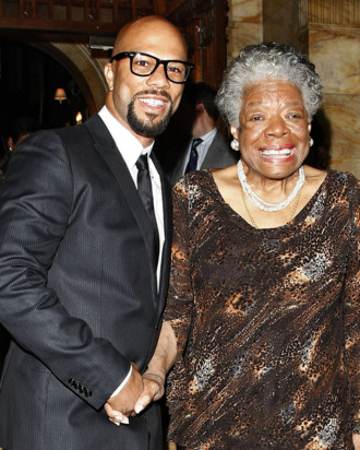 NEW YORK - OCTOBER 27: Rapper Common and writer/poet Maya Angelou attend The Edmont Society Affair: A Benefit for Readers & Writers at The Friars Club on October 27, 2008 in New York City. (Photo by Brian Ach/WireImage)
