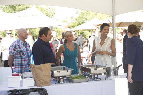 Cat Cora came for the party.