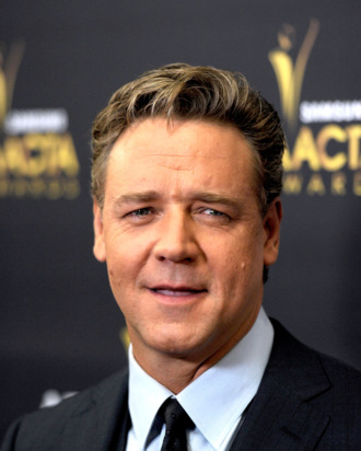 Actor Russell Crowe arrives at the Australian Academy Of Cinema And Television Arts' 1st Annual Awards at Soho House on January 27, 2012 in West Hollywood, California.