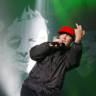 Fred Durst, singer of the US band Limp Bizkit performs on stage at the music festival