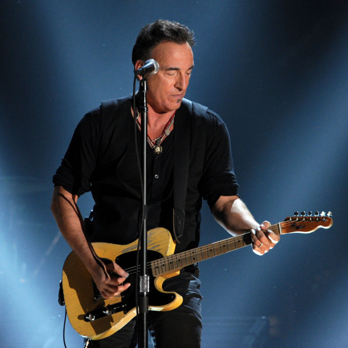 LOS ANGELES, CA - FEBRUARY 12: Musician Bruce Springsteen performs onstage at the 54th Annual GRAMMY Awards held at Staples Center on February 12, 2012 in Los Angeles, California. (Photo by Kevin Winter/Getty Images)