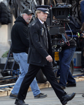 Actor Javier Bardem pictured shooting a scene for the new James Bond movie 'Skyfall' in London, UK on March 11, 2012. Javier Bardem plays the baddie.