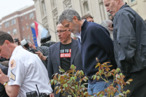 WASHINGTON, DC - MARCH 16: Actor George Clooney (2R) is arrested during a demonstration outside the Embassy of Sudan March 16, 2012 in Washington, DC. United to End Genocide, the Enough Campaign and Amnesty International held a rally to call on the United States and world leaders to stop the violence in South Sudan and prevent hundreds of thousands of people from starving. (Photo by Win McNamee/Getty Images)
