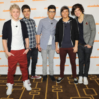 NEW YORK, NY - MARCH 14: (L-R) Musicians Niall Horan, Liam Payne, Zayn Malik, Louis Tomlinson, and Harry Styles of One Direction attend the 2012 Nickelodeon Upfront presentation at Rose Theater, Jazz at Lincoln Center on March 14, 2012 in New York City. (Photo by Larry Busacca/Getty Images)
