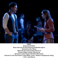 OnceNew York Theatre WorkshopCast List:David Abeles Claire Candela Will Connolly Elizabeth A. Davis Steve Kazee David Patrick Kelly Cristin Milioti Anne L. Nathan Lucas Papaelias Andy Taylor Erikka Walsh Paul Whitty J. Michael ZygoProduction Credits:Directed by John Tiffany Choreographed by Steven Hoggett Scenic and Costume Design by Bob Crowley Lighting Design by Natasha Katz Sound Design by Clive GoodwinOther Credits:Lyrics by: Glen Hansard and Mark?ta Irglov?Music by: Glen Hansard and Mark?ta Irglov?Book by: Enda Walsh