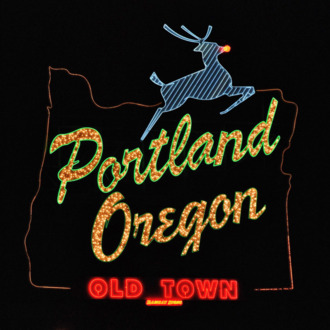 Portland Oregon - White Stag sign, Dec. 2010