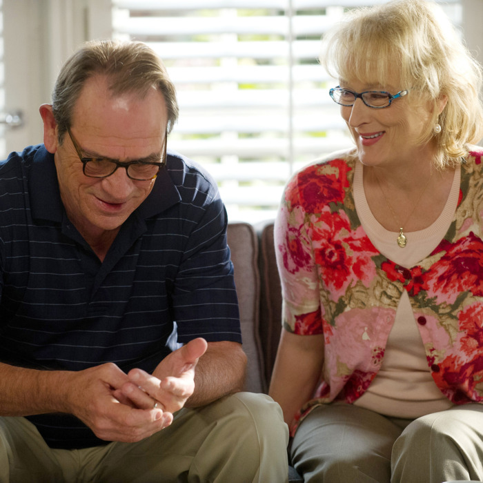 Arnold Soames (TOMMY LEE JONES) and Kay Soames (MERYL STREEP) in Columbia Pictures' HOPE SPRINGS.