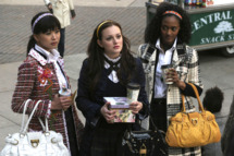 "Pilot"-- Nan Zhang as Kati, Leighton Meester as Blair, Nicole Fiscella as Isabel in GOSSIP GIRL on The CW.