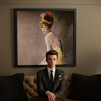 GLEE: Kurt (Chris Colfer) awaits an interview at Vogue.com in the