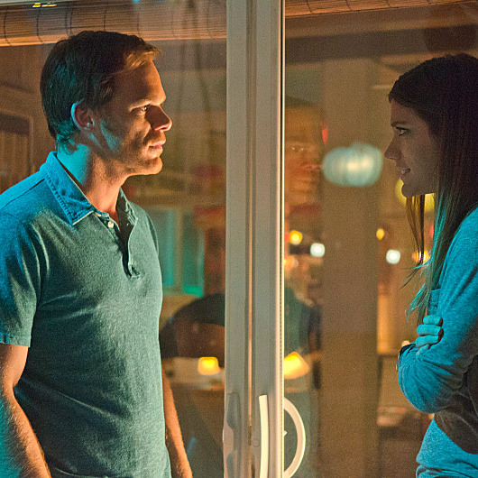 Jennifer Carpenter as Debra Morgan and Michael C. Hall as Dexter Morgan (Season 7, episode 8)