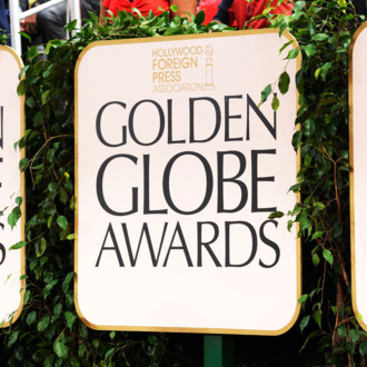 Signage displayed at the 69th Annual Golden Globe Awards held at the Beverly Hilton Hotel on January 15, 2012 in Beverly Hills, California.