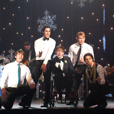 GLEE: The boys perform in the