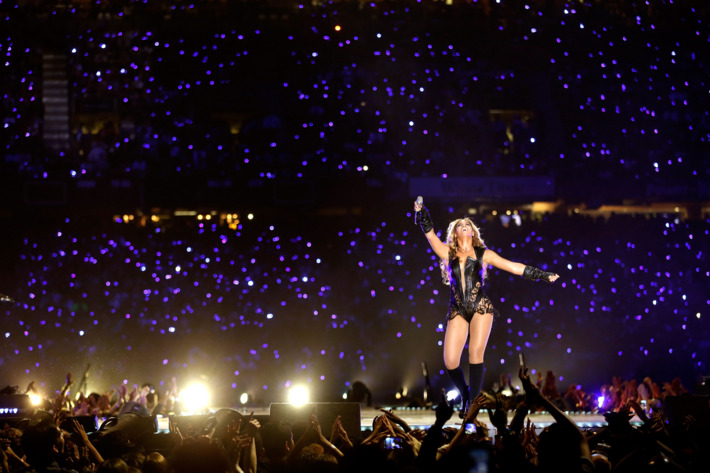 Singer Beyonce performs during the Pepsi Super Bowl XLVII Halftime Show at the Mercedes-Benz Superdome on February 3, 2013 in New Orleans, Louisiana.