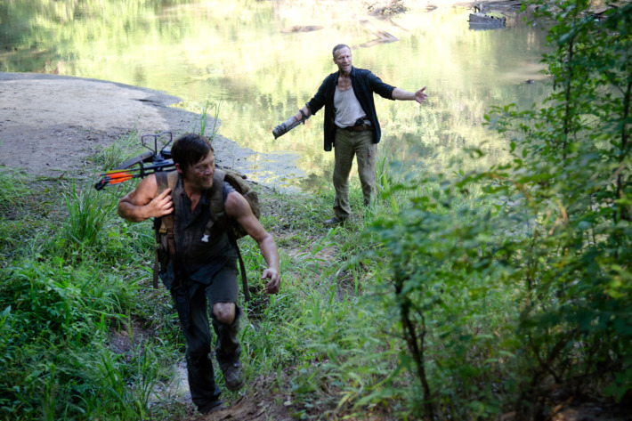 Daryl Dixon (Norman Reedus) and Merle Dixon (Michael Rooker) - The Walking Dead - Season 3, Episode 10